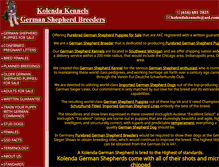 Tablet Screenshot of kolendakennels.com